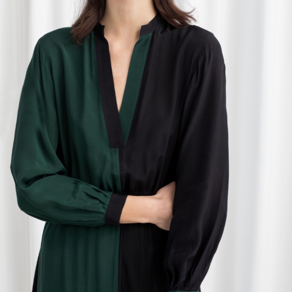 & Other Stories Colour Block Midi Dress